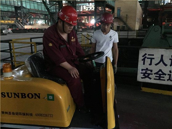 车间电动扫地车合作案例-江苏沙钢集团