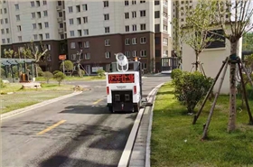 雾炮物业扫地车进驻徐州新沂某小区
