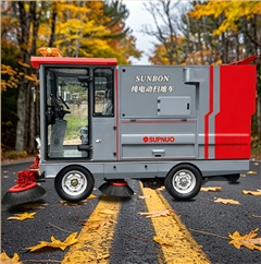 圣倍诺SUNBON2450CX全封闭双垃圾桶纯吸扫地车雾炮高压冲洗驾驶式电动扫地机