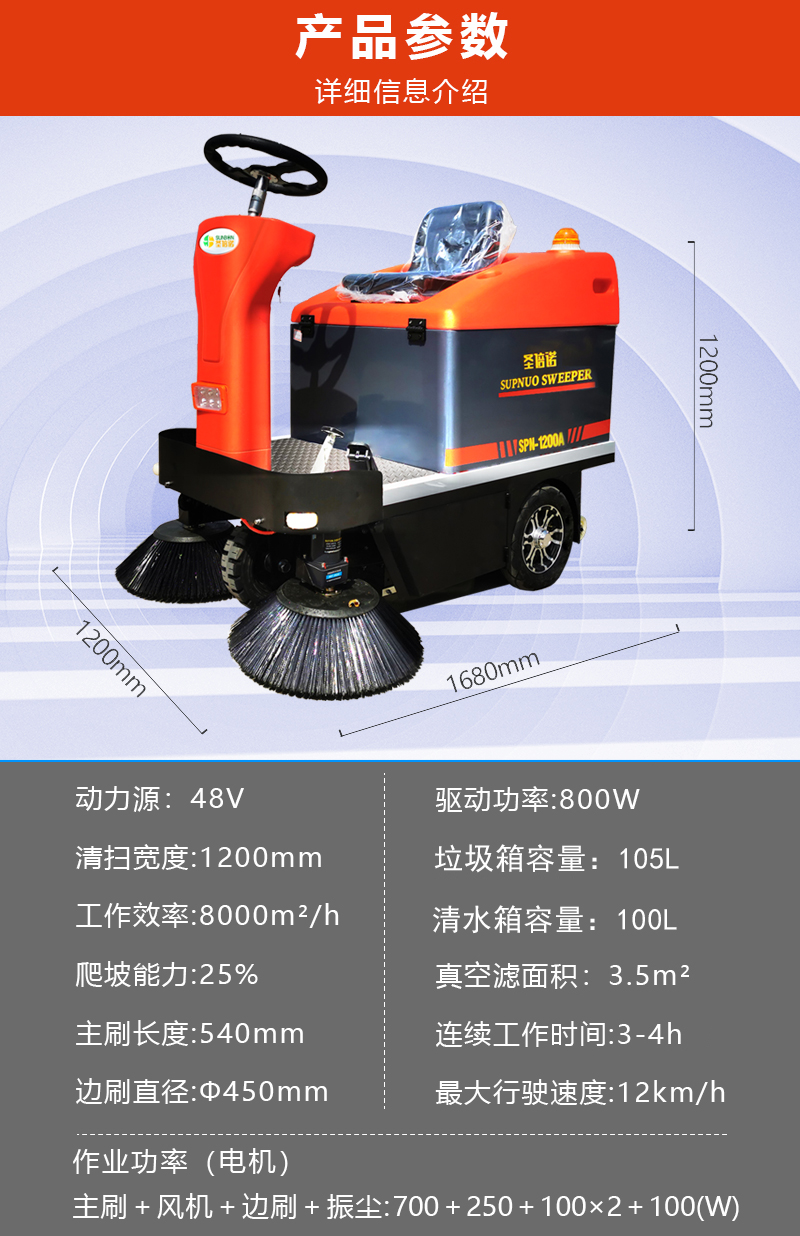 垃圾清扫车1200型