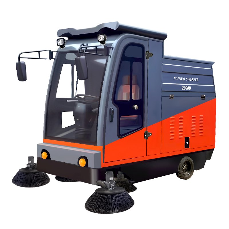 圣倍诺2000B全封闭驾驶式电动扫地车